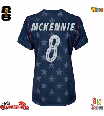 United States Weston McKennie #8 Replica Away Stadium Shirt for Women World Cup 2026 Short Sleeve